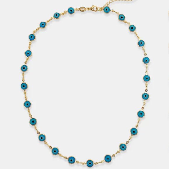 SueSue Jewelry - NEW Blue Eyes Gold Filled Necklace